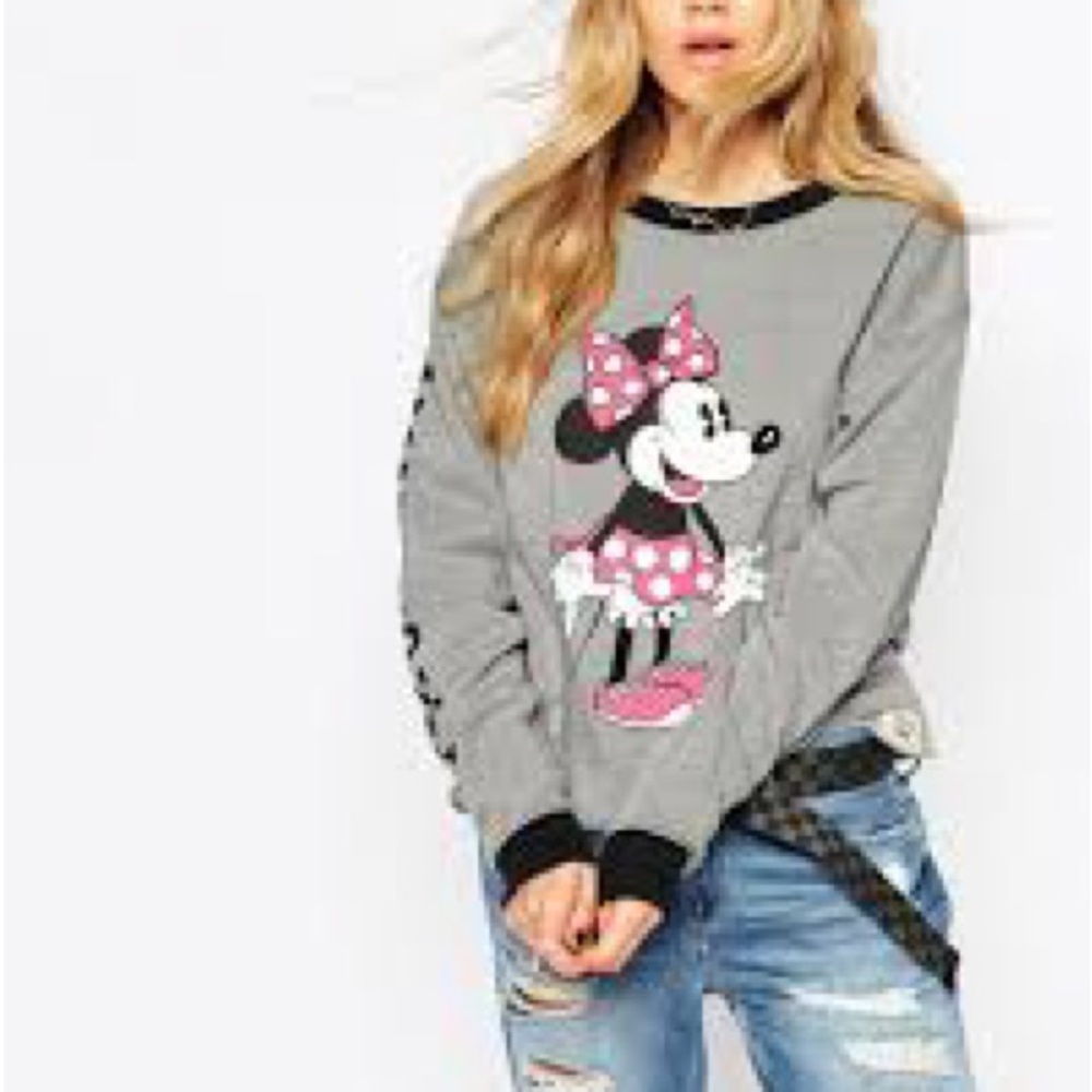 Vans x Disney Minnie Mouse Gray Sweatshirt (women and young girls) - Size XS